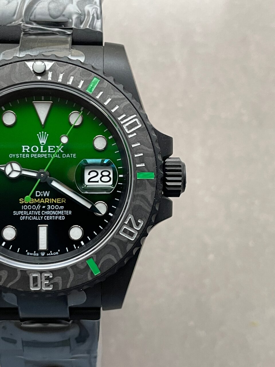 VSF FACTORY 1:1 Submariner DIW “Parakeet” DLC Best Edition Black/Green Dial VS3135