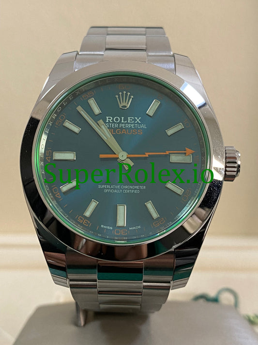 Milgauss 40mm Blue Dial Ref.116400GV - Green Crystal