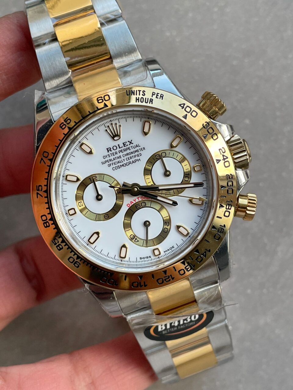 BTF factory 1:1 Daytona 116523 SS 904L & Yellow Gold White Dial A4130