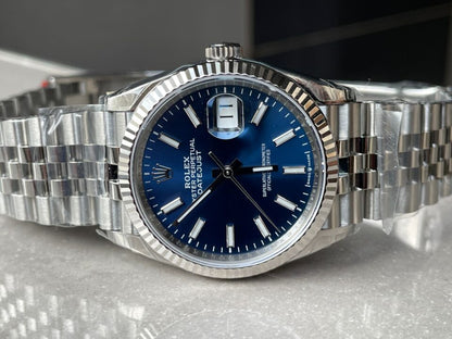 VSF Factory 1:1 DateJust 36 SS 116234 Best Edition 904L Steel Blue Dial VS3235