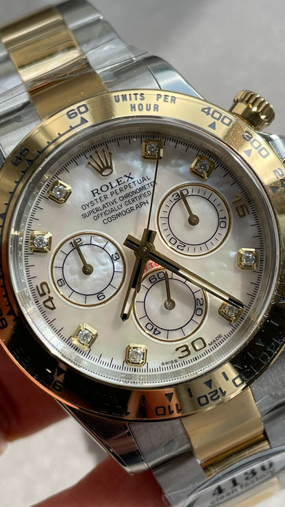 Clean Factory 1:1 Daytona 116503 Two Tone Yellow Gold Real MOP Diamond Dial SA4130