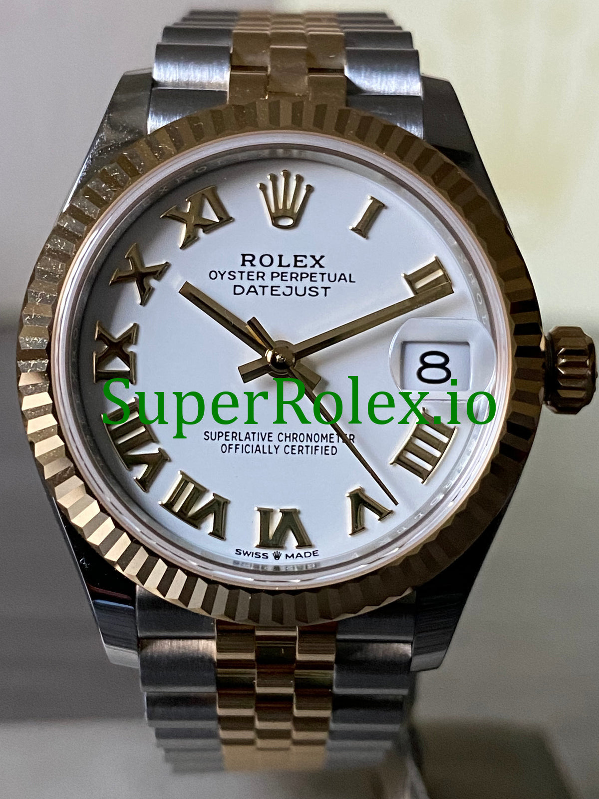 Datejust 31 Steel and Yellow Gold White Roman Dial Ref.278273