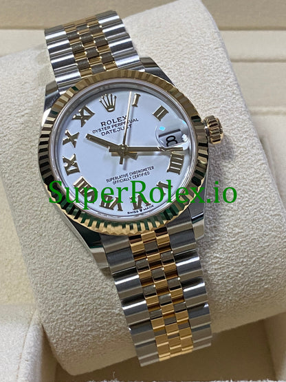 Datejust 31 Steel and Yellow Gold White Roman Dial Ref.278273