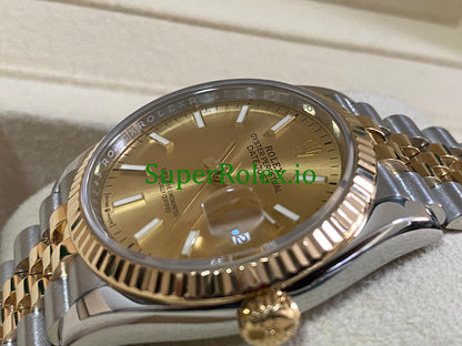 Datejust 36 Yellow Gold Champagne Index Dial Ref.126233
