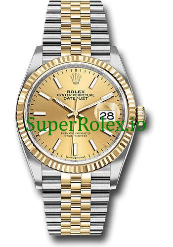 Datejust 36 Yellow Gold Champagne Index Dial Ref.126233