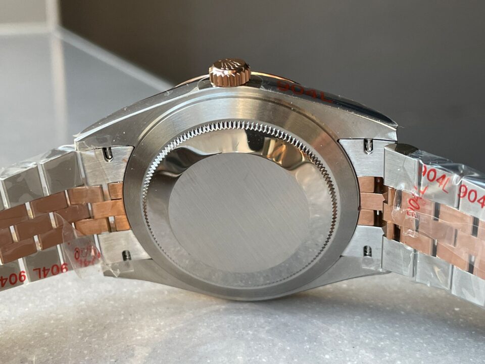 GMF GM Factory 1:1 DateJust Men 41mm 'wimbledon' RG and SS V2 Grey textured Dial Roman Markers