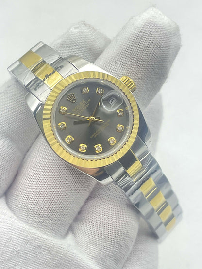 Lady-Datejust 26 Yellow Gold and Steel Diamond Dial Ref.179173