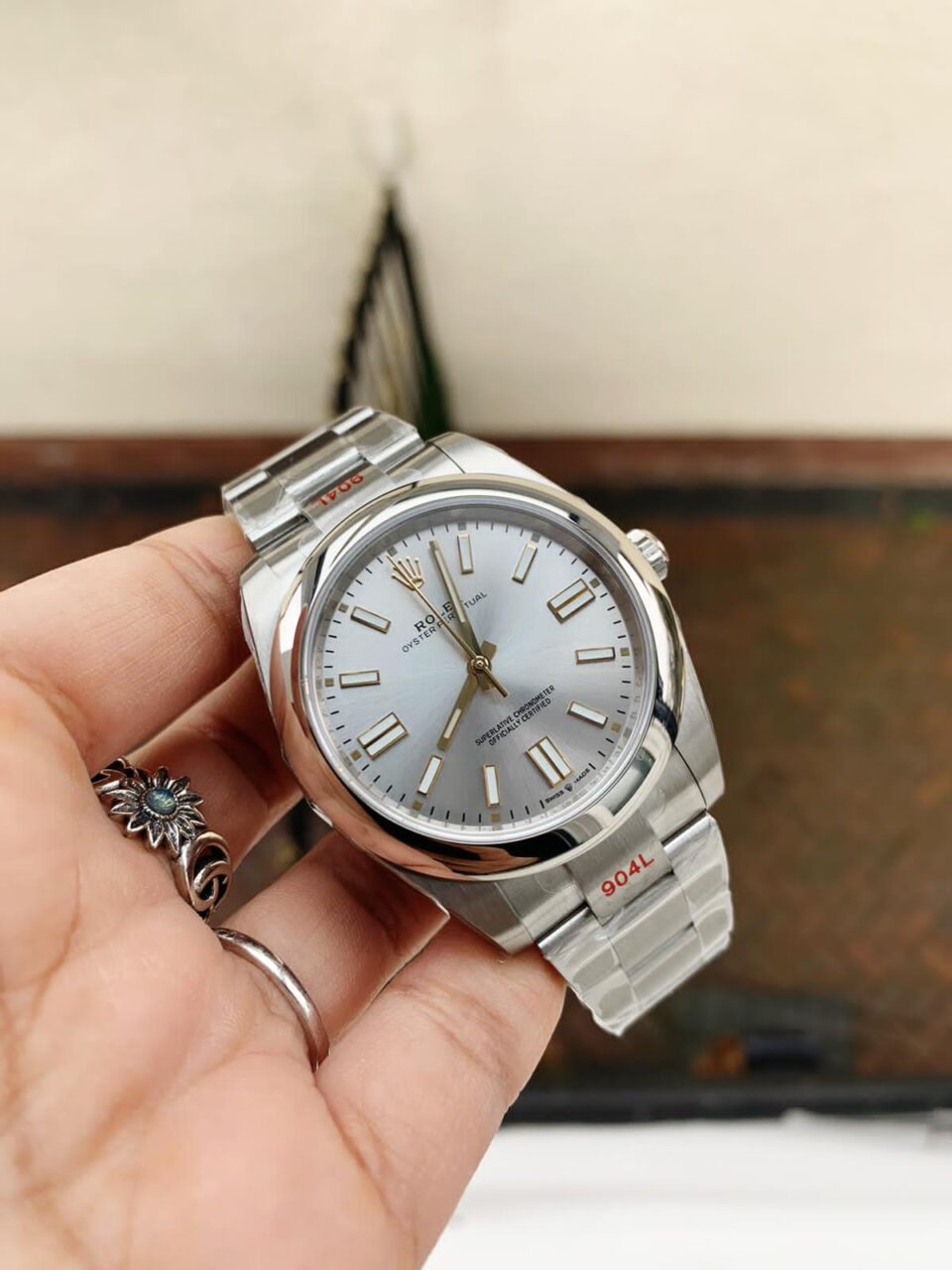 EW FACTORY 1:1 OYSTER PERPETUAL SILVER DIAL 41MM Asian A3230