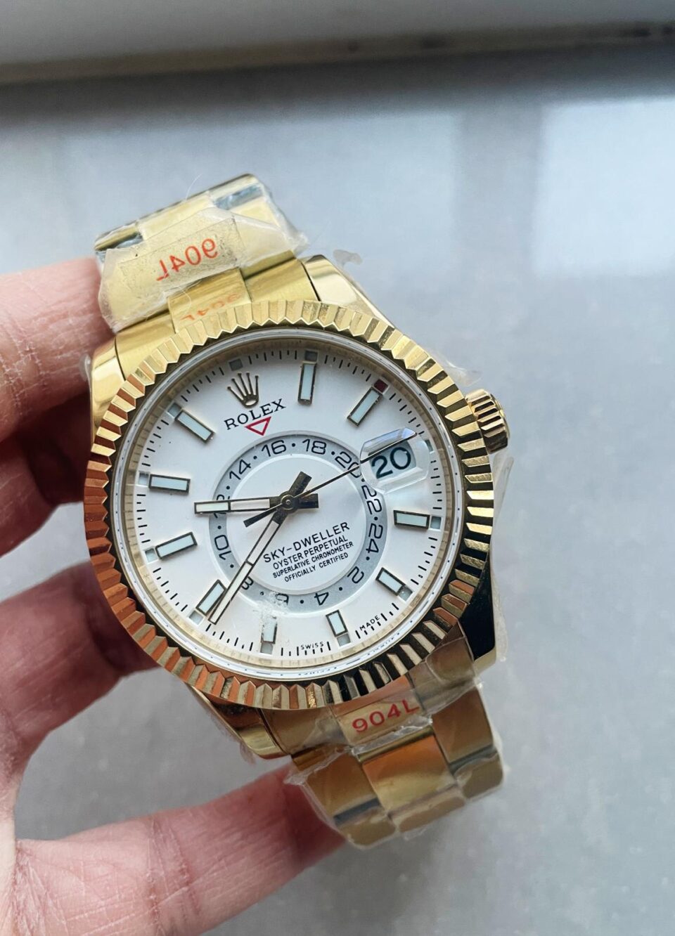 Noob FACTORY 1:1 Skydweller SS/YG Best Edition White Dial A23J