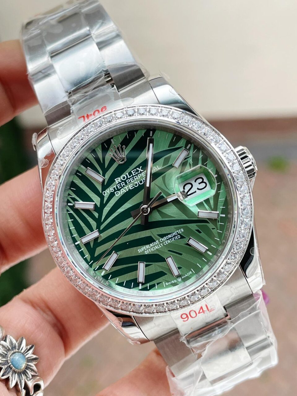 GMF Factory 1:1 DateJust 36 SS 126284 Diamonds Bezel Best Edition New Green Dial A2824
