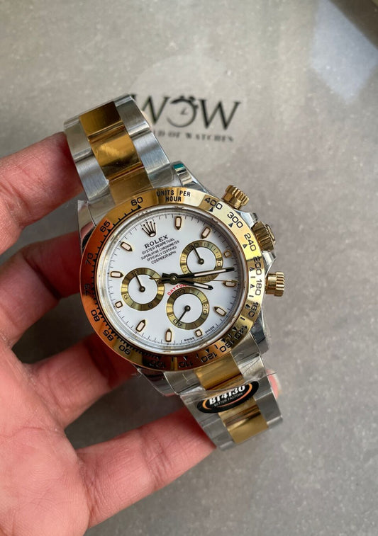 BTF factory 1:1 Daytona 116523 SS 904L & Yellow Gold White Dial A4130
