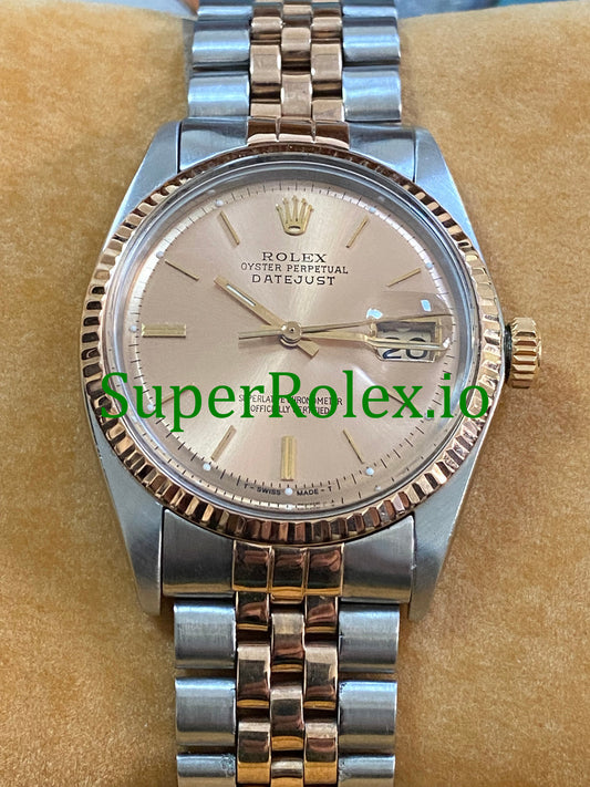 Datejust 36 Steel and Everose Gold Rose Index Dial Ref.1601
