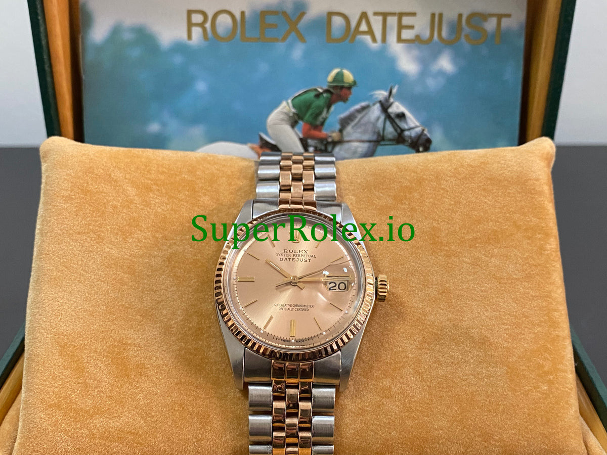 Datejust 36 Steel and Everose Gold Rose Index Dial Ref.1601