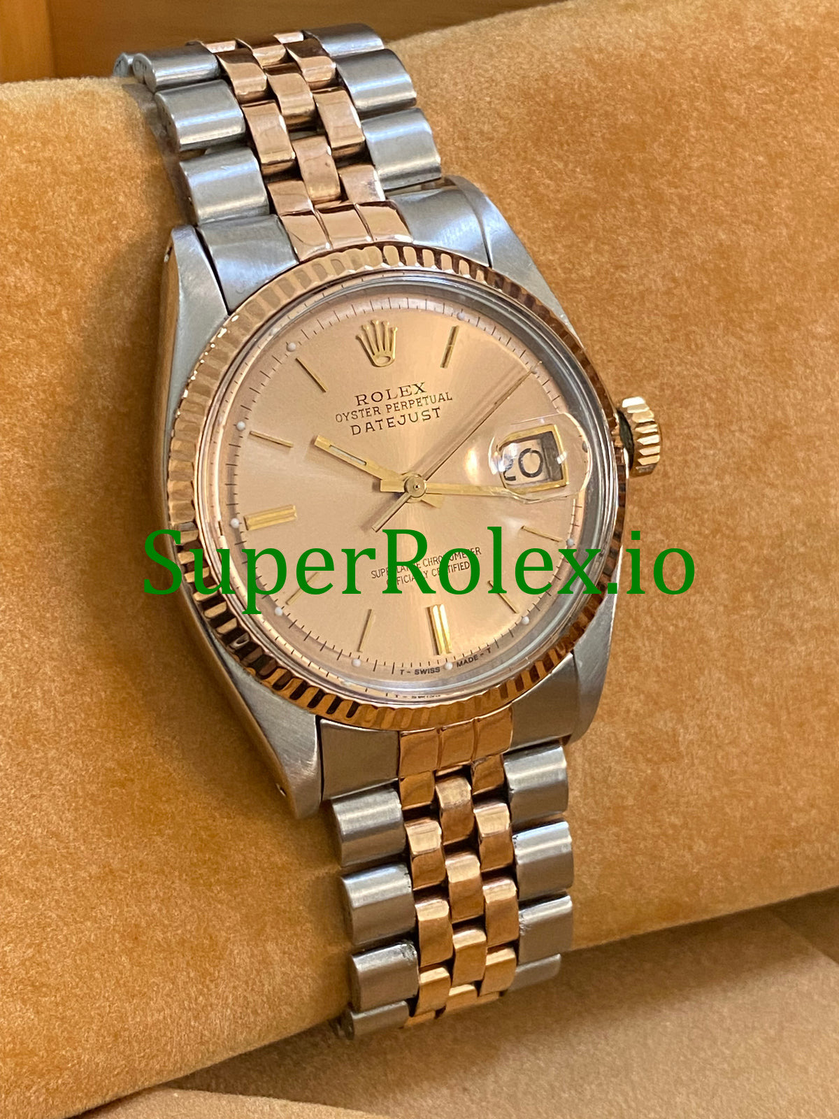 Datejust 36 Steel and Everose Gold Rose Index Dial Ref.1601