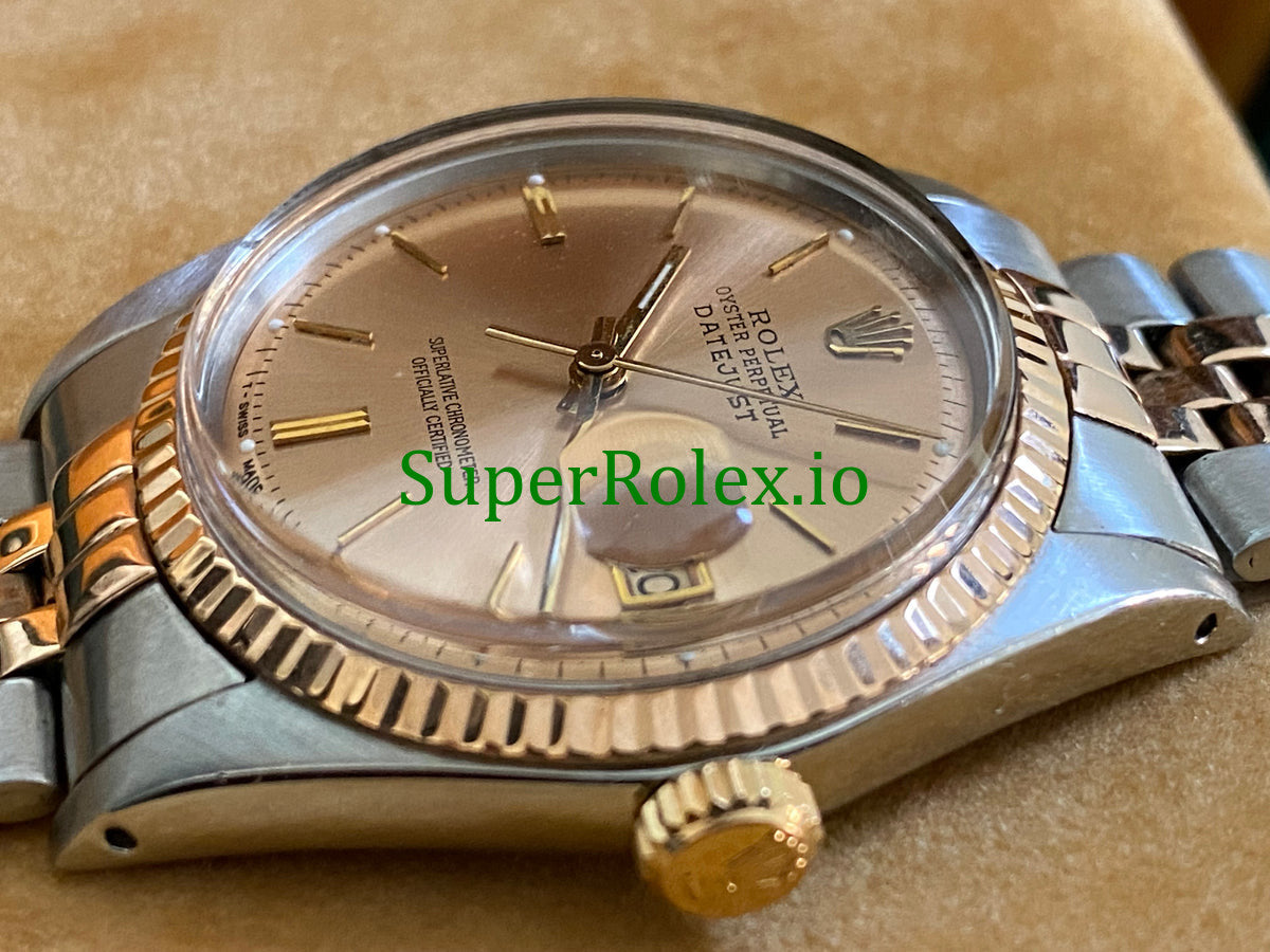 Datejust 36 Steel and Everose Gold Rose Index Dial Ref.1601