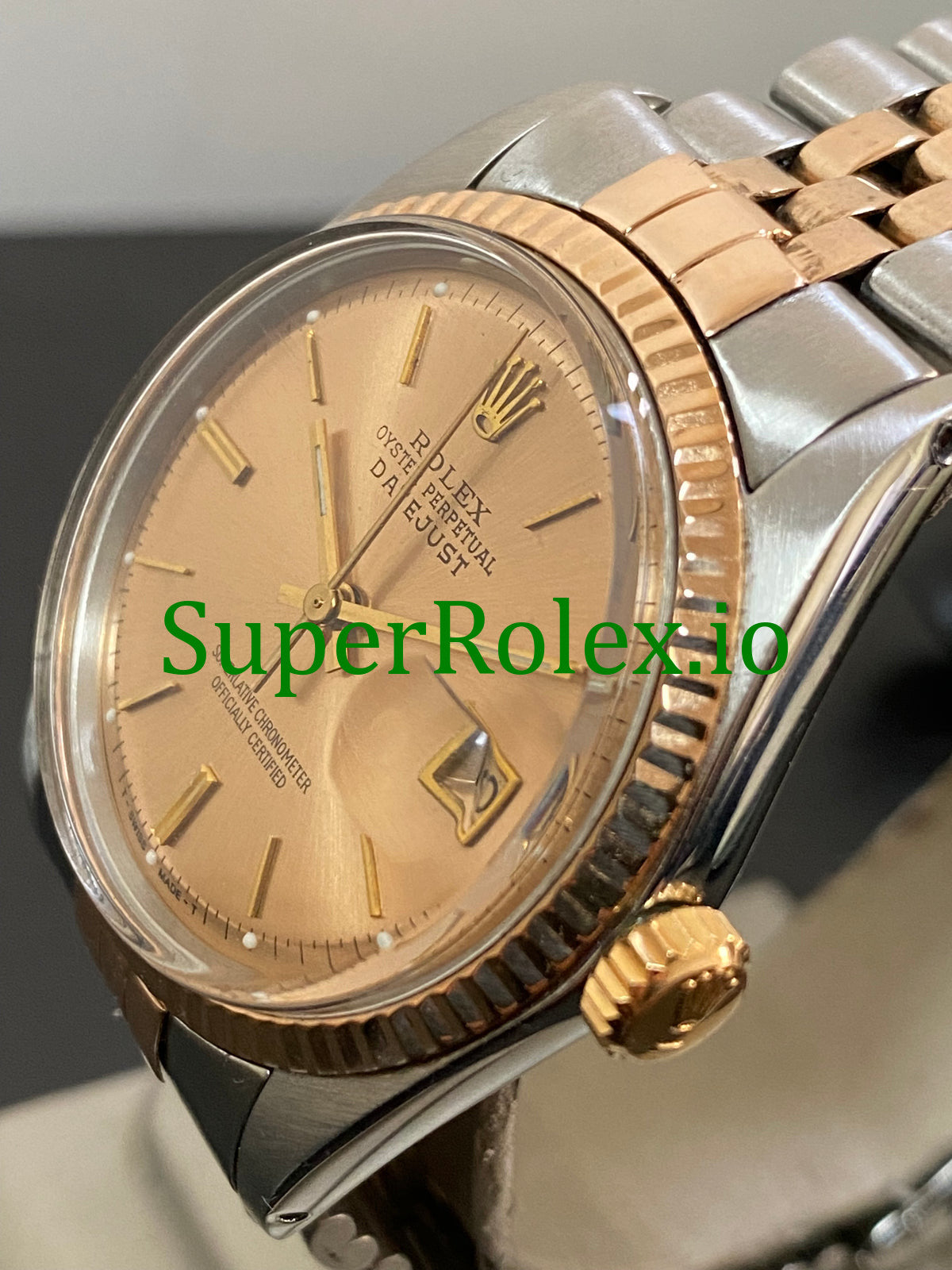 Datejust 36 Steel and Everose Gold Rose Index Dial Ref.1601