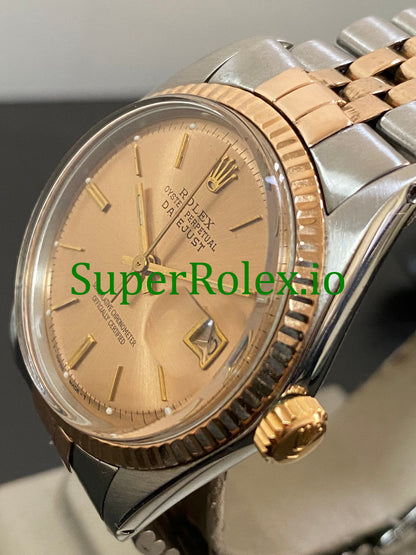 Datejust 36 Steel and Everose Gold Rose Index Dial Ref.1601