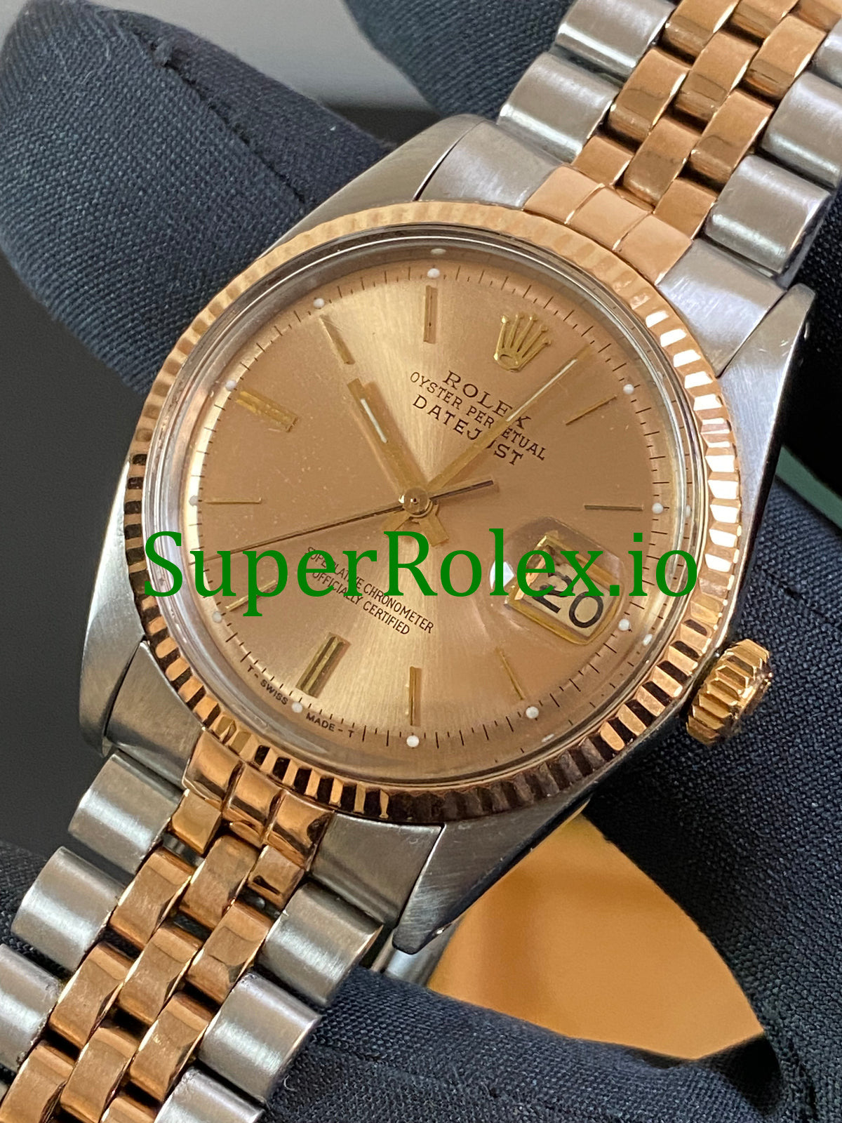 Datejust 36 Steel and Everose Gold Rose Index Dial Ref.1601