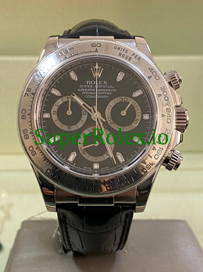 Cosmograph Daytona 40 White Gold Black Dial Ref.116519