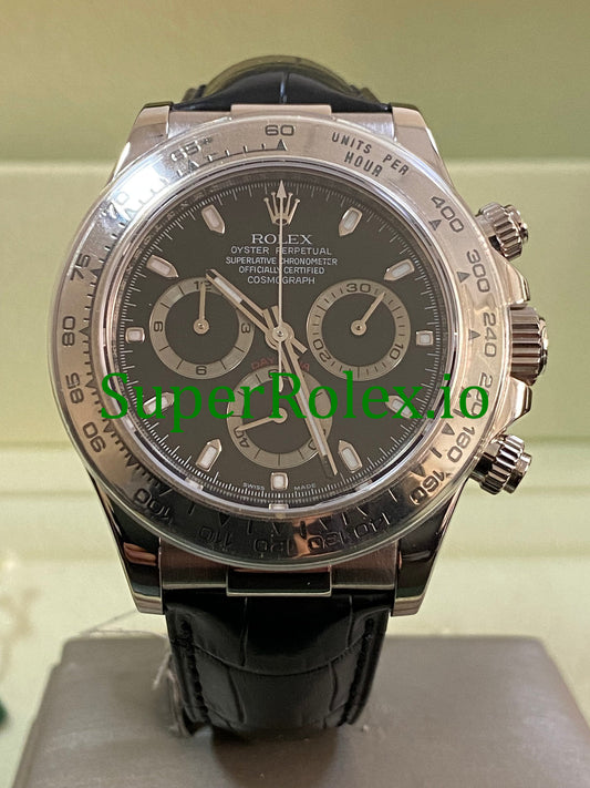 Cosmograph Daytona 40 White Gold Black Dial Ref.116519