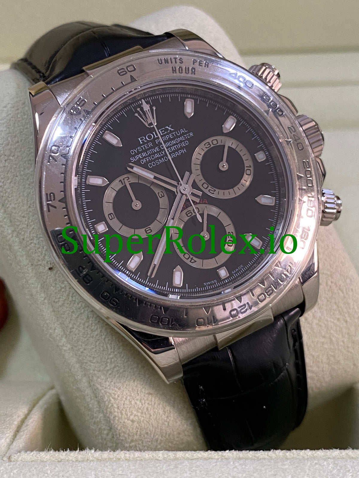 Cosmograph Daytona 40 White Gold Black Dial Ref.116519
