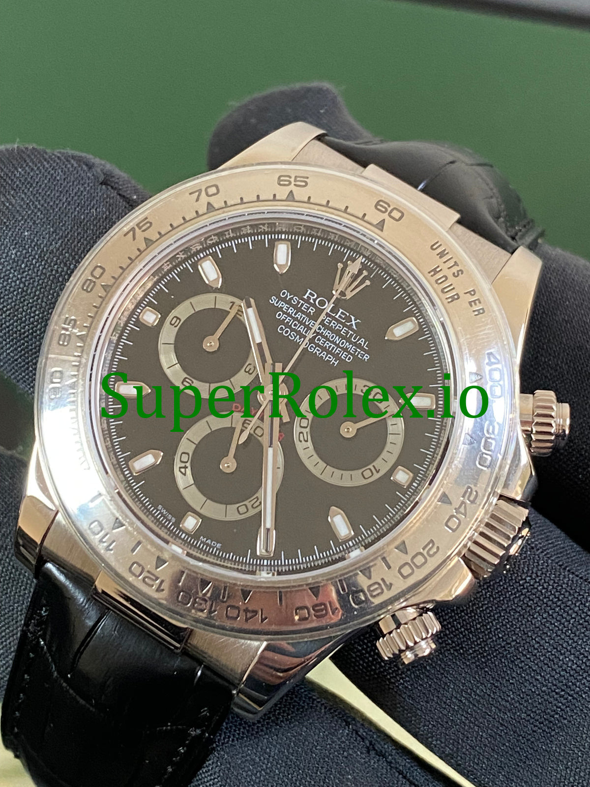 Cosmograph Daytona 40 White Gold Black Dial Ref.116519