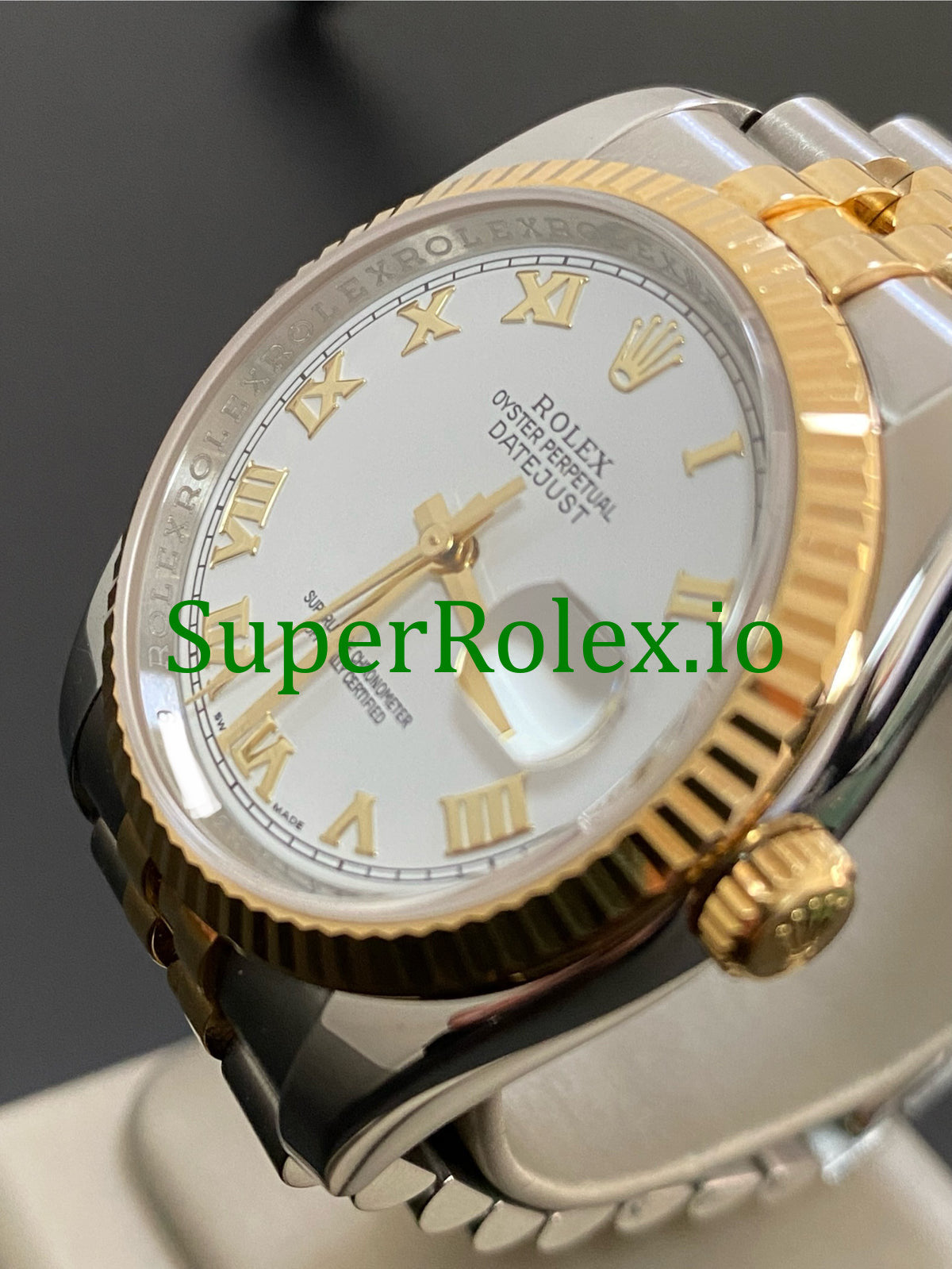 Datejust 36 Steel and Yellow Gold White Roman Dial Ref.116233