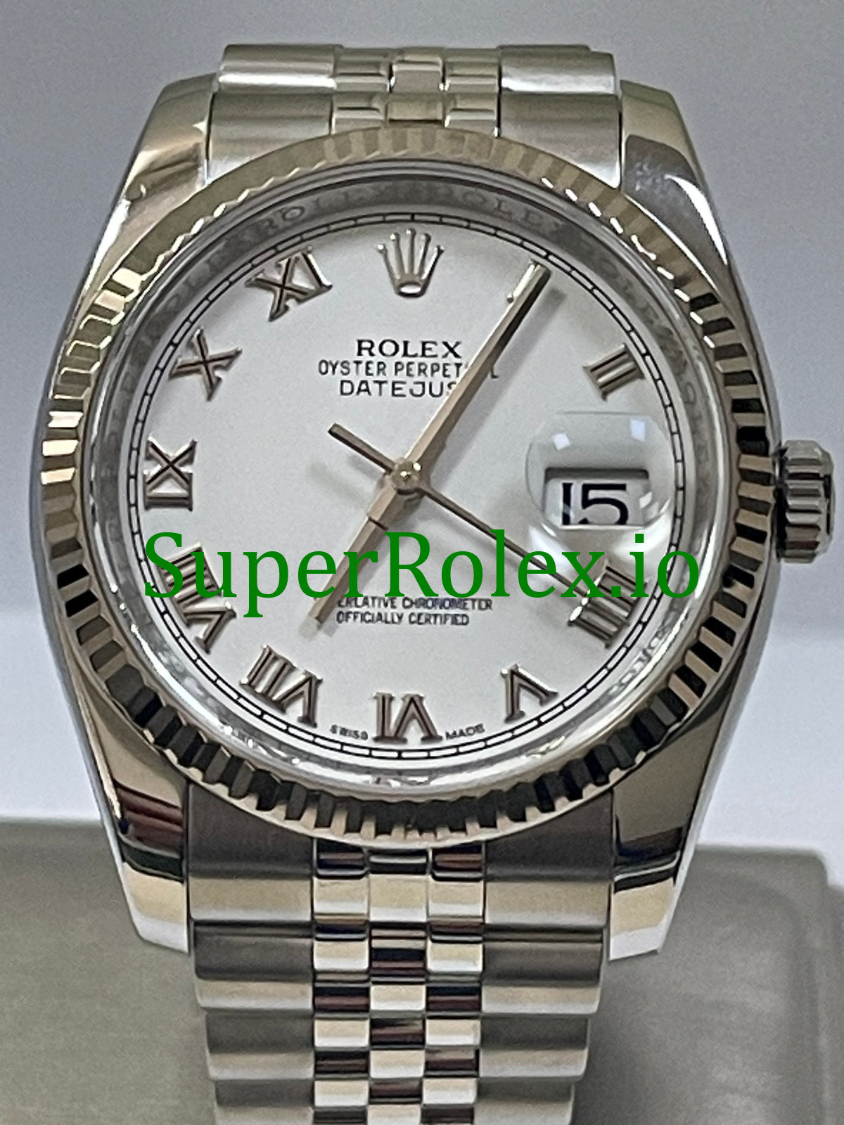 Datejust 31 Steel White Gold White Roman Dial Ref.178274