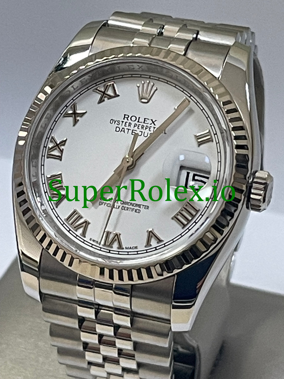Datejust 31 Steel White Gold White Roman Dial Ref.178274
