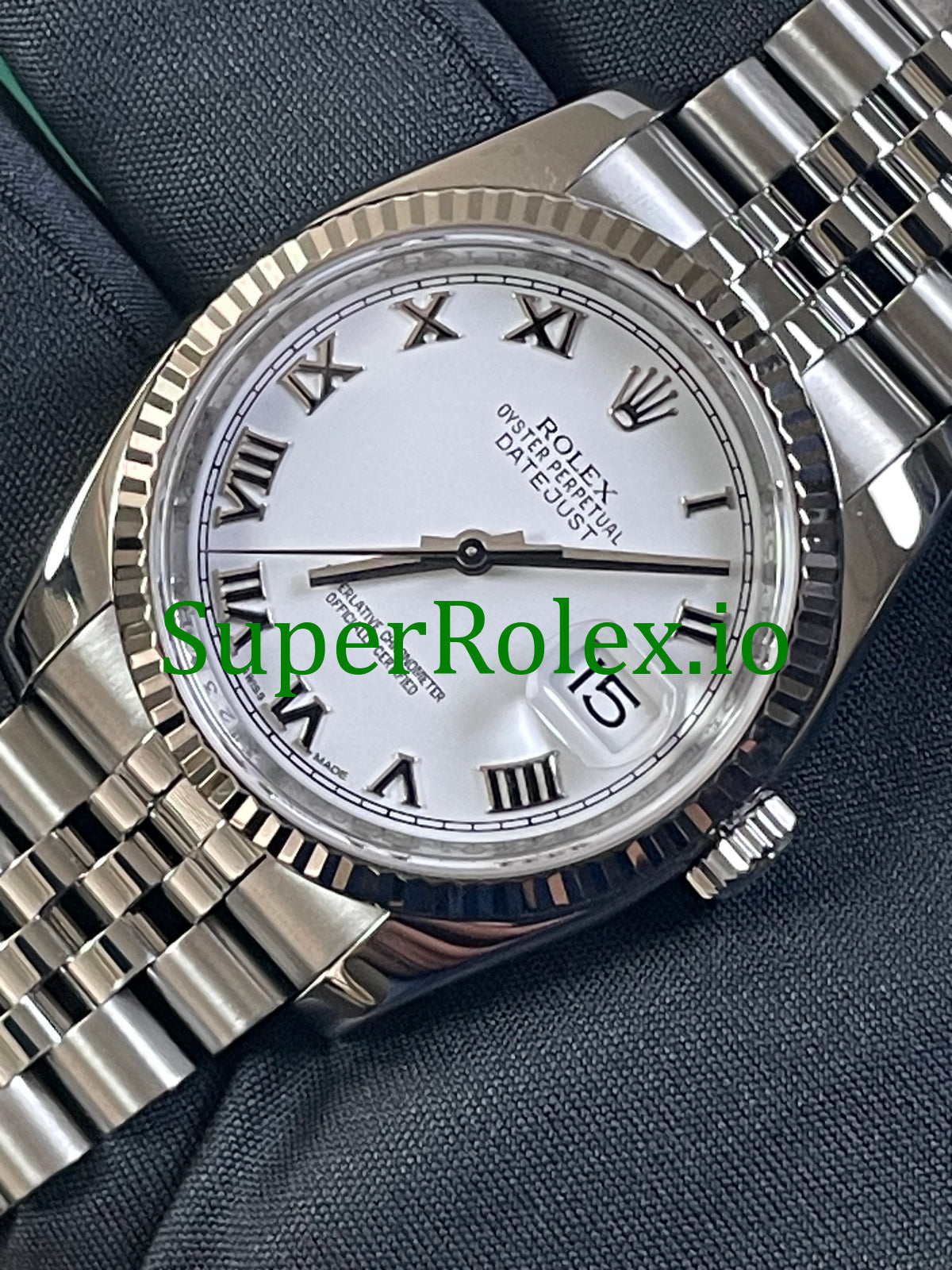 Datejust 31 Steel White Gold White Roman Dial Ref.178274