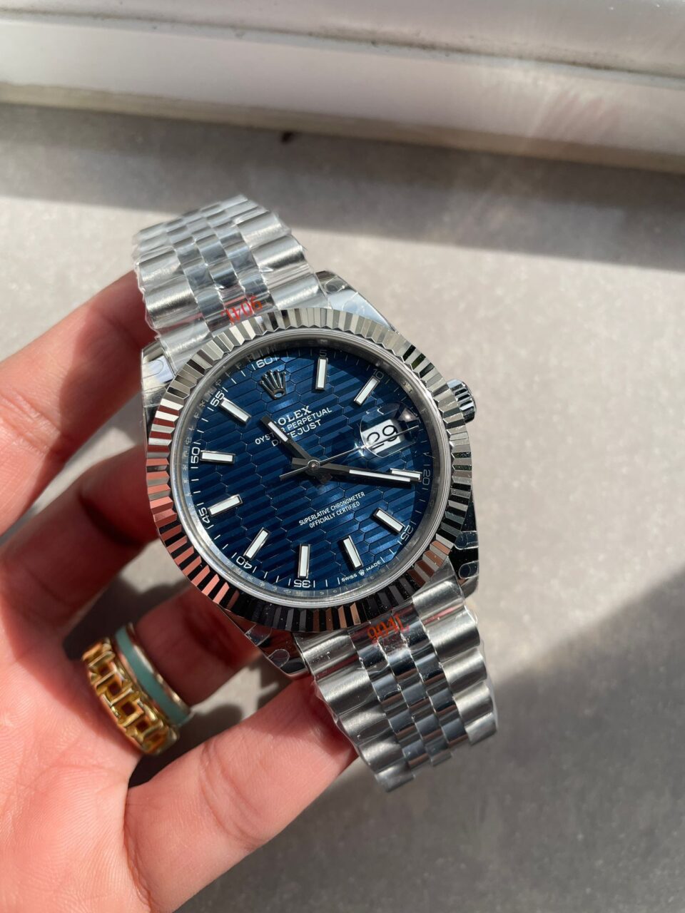 VSF Factory 1:1 DateJust 41 SS Best Edition 904L Steel Blue Textured Dial
