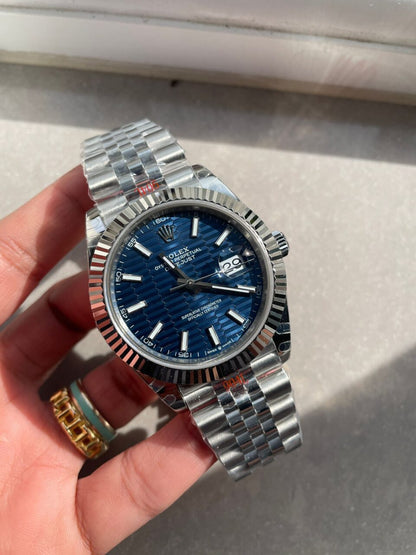 VSF Factory 1:1 DateJust 41 SS Best Edition 904L Steel Blue Textured Dial
