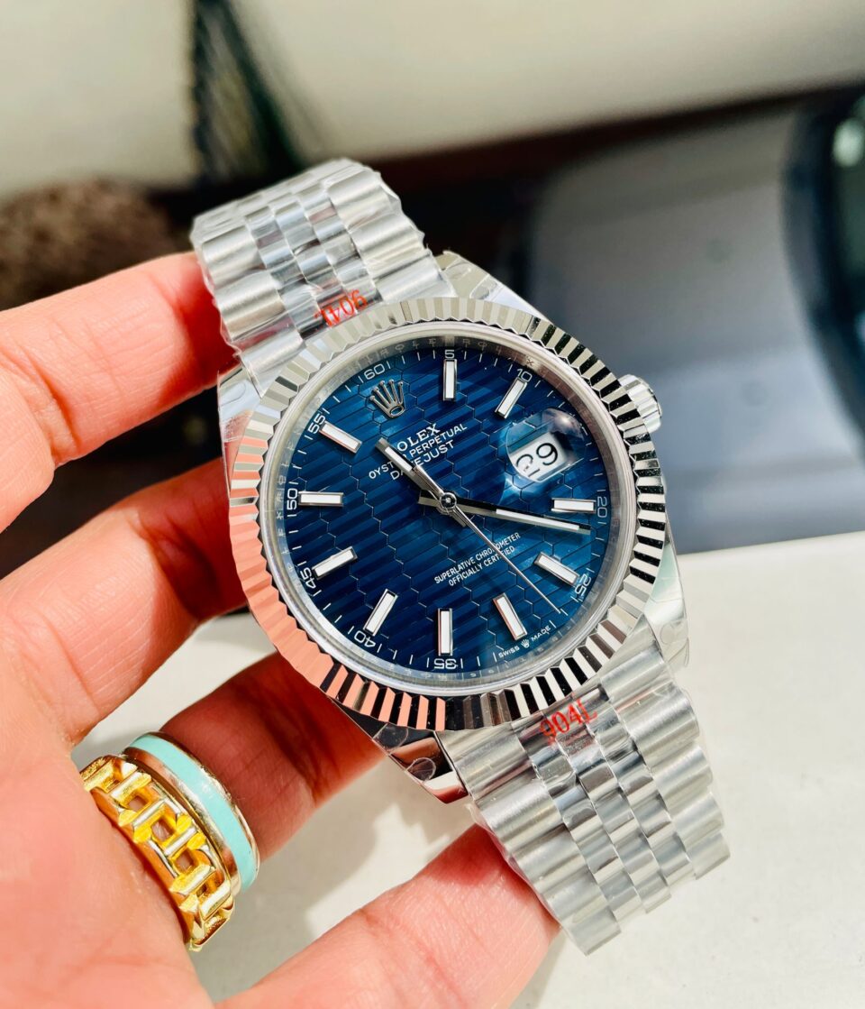 VSF Factory 1:1 DateJust 41 SS Best Edition 904L Steel Blue Textured Dial