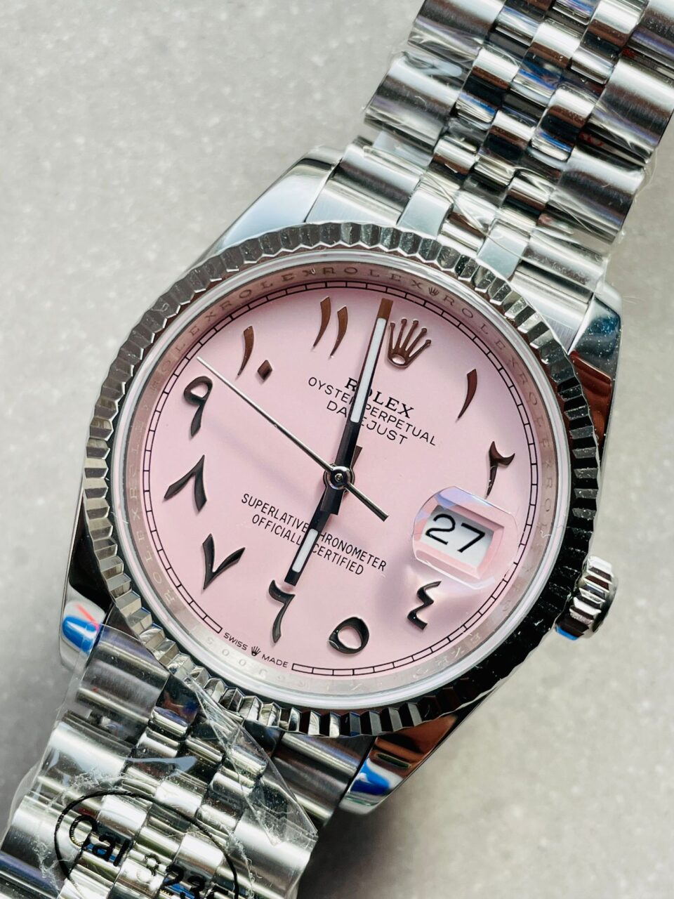 DIWF Factory 1:1 DateJust 36mm 126234 Best Edition 904L Steel Tiffany Pink Dial Arabic Marker SA3235