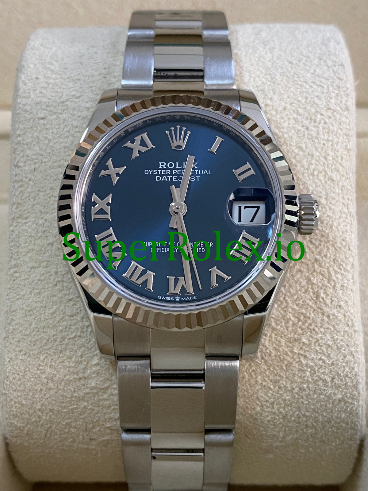 Datejust 31 Steel and White Gold Blue Roman Dial Ref.278274