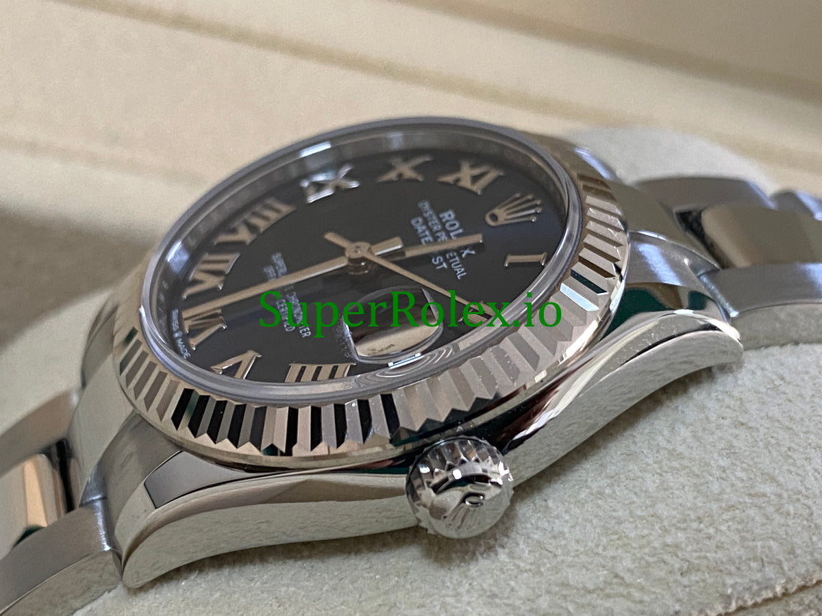 Datejust 31 Steel and White Gold Blue Roman Dial Ref.278274
