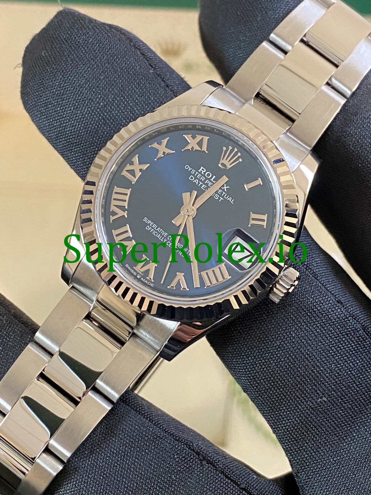 Datejust 31 Steel and White Gold Blue Roman Dial Ref.278274