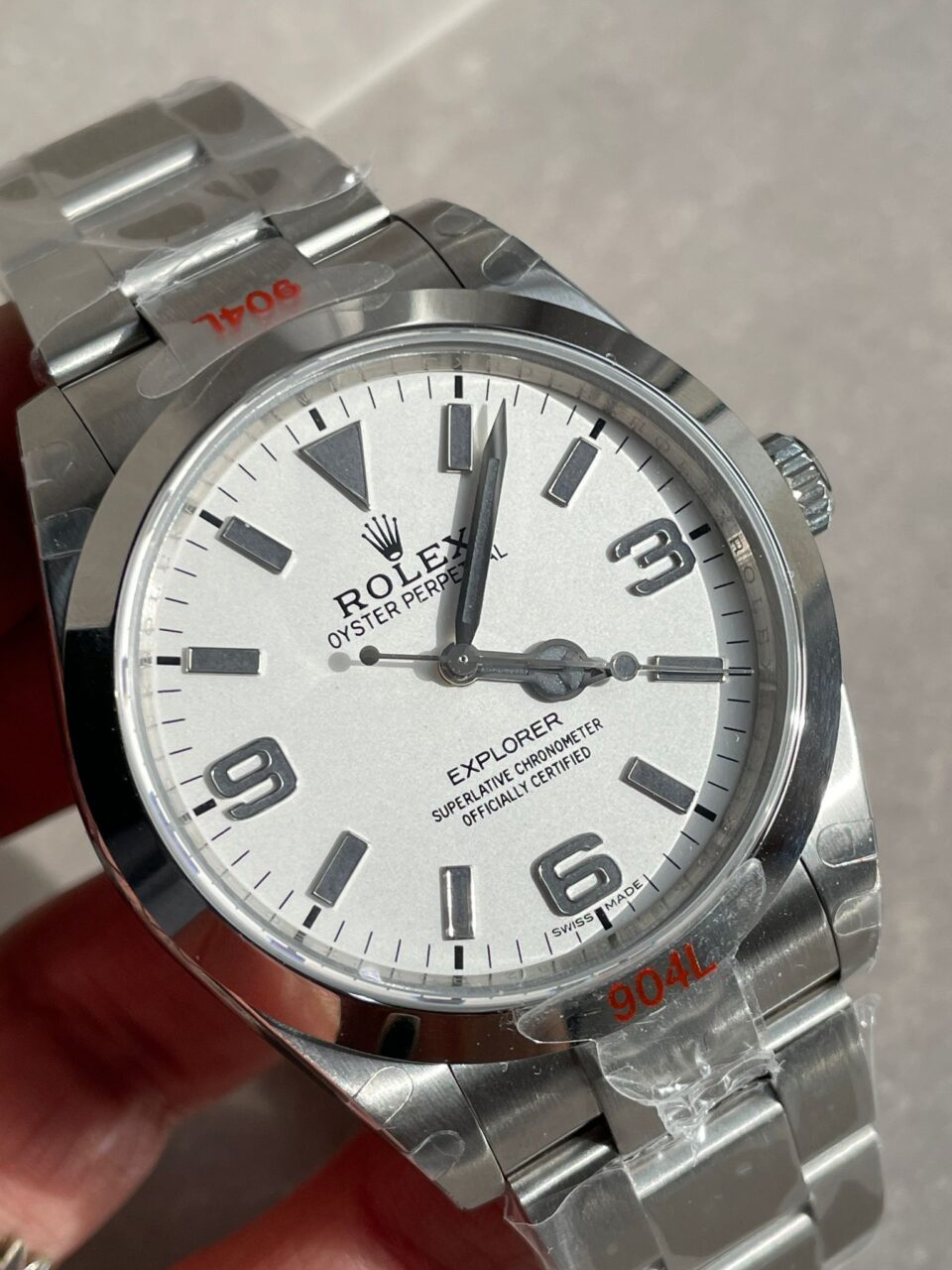 JDF Factory 1:1 Explorer 124270 36mm 904L Steel Best Edition White Dial VR3230