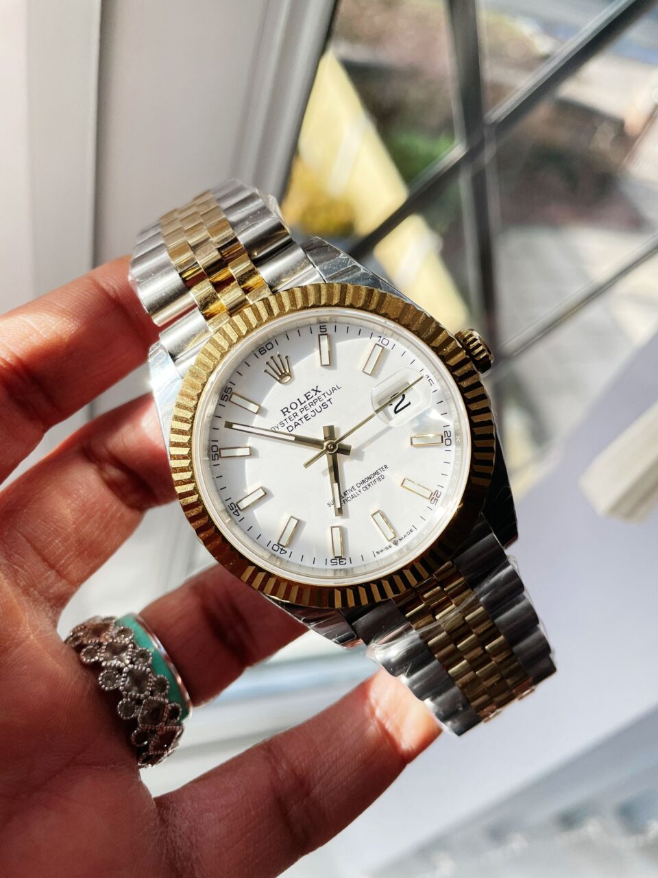 EW Factory 1:1 DateJust 41 126333 SS/YG Best Edition 904L Steel White Stick Dial