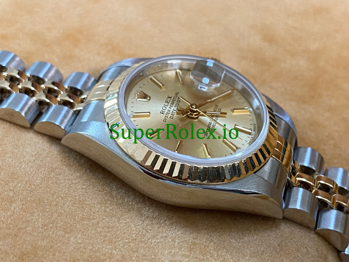 Lady-Datejust 26MM Yellow Gold and Steel Champagne Index Dial Ref.79173