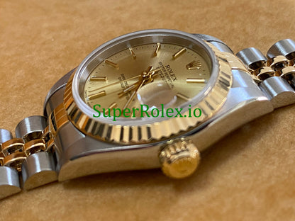 Lady-Datejust 26MM Yellow Gold and Steel Champagne Index Dial Ref.79173