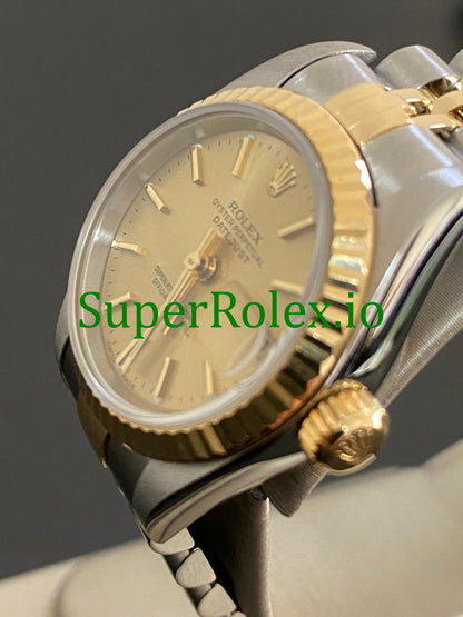 Lady-Datejust 26MM Yellow Gold and Steel Champagne Index Dial Ref.79173