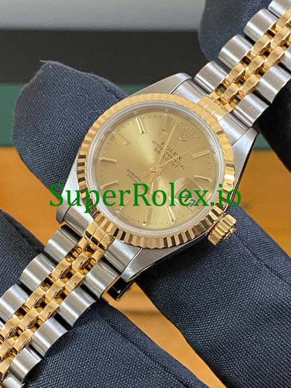Lady-Datejust 26MM Yellow Gold and Steel Champagne Index Dial Ref.79173