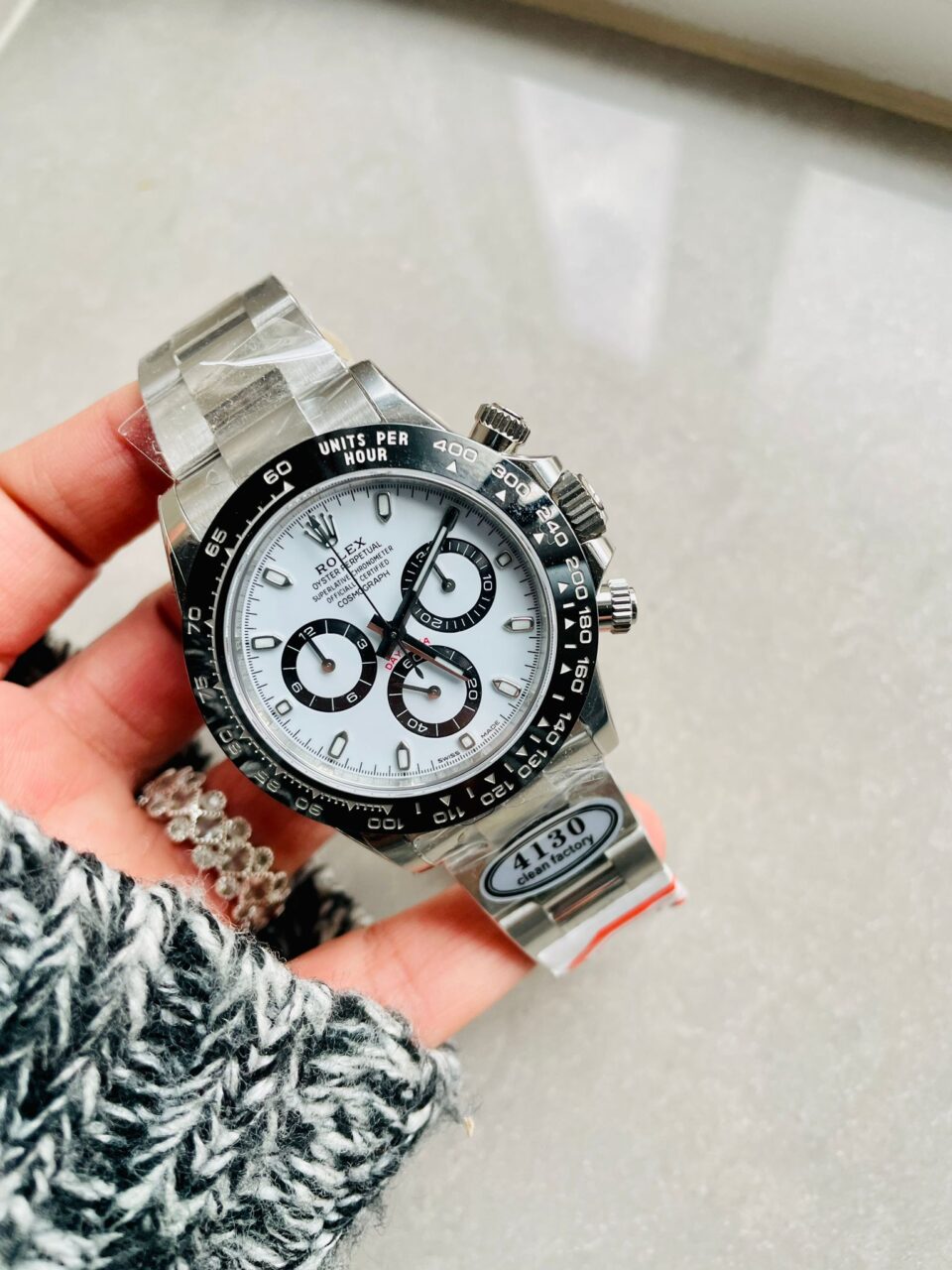 CLEAN FACTORY 1:1 Daytona 116500 PANDA Best Edition CF 904L SS Case and Bracelet White Dial