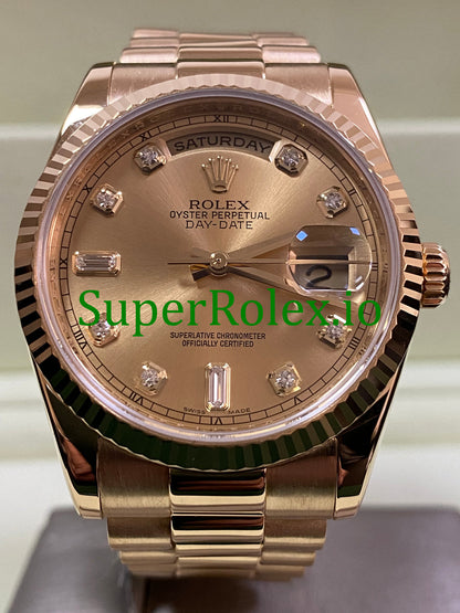 Day-Date 36MM Yellow Gold Diamond Dial Ref.118238