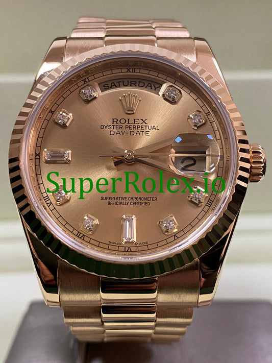 Day-Date 36MM Yellow Gold Diamond Dial Ref.118238