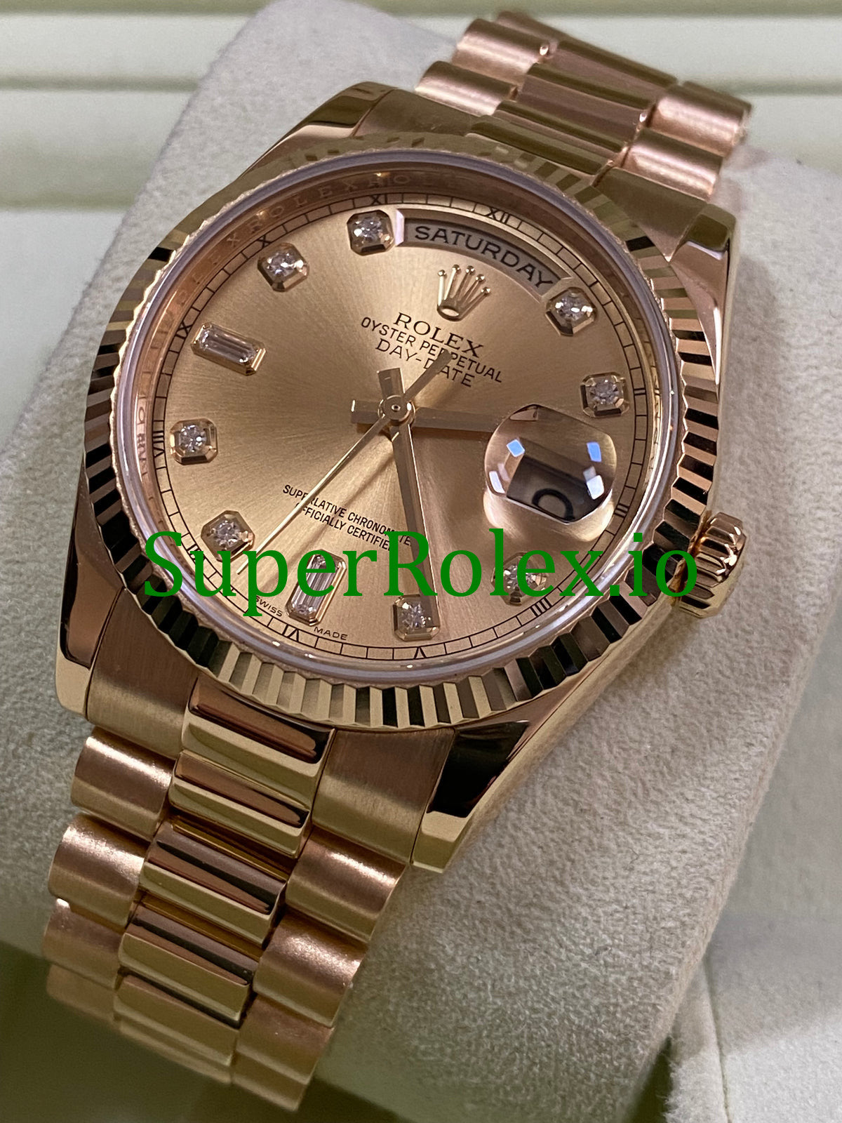 Day-Date 36MM Yellow Gold Diamond Dial Ref.118238