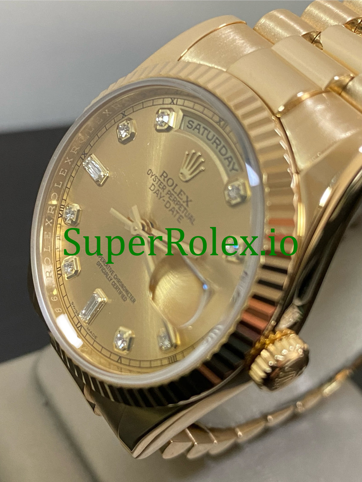 Day-Date 36MM Yellow Gold Diamond Dial Ref.118238