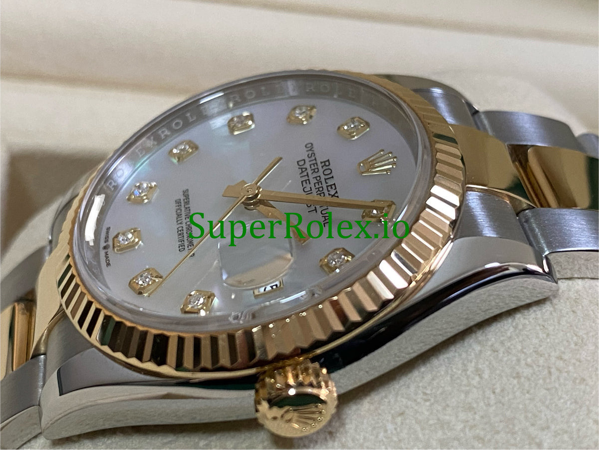 Datejust 36 Yellow Gold Mother of Pearl Diamond Dial Ref.126233