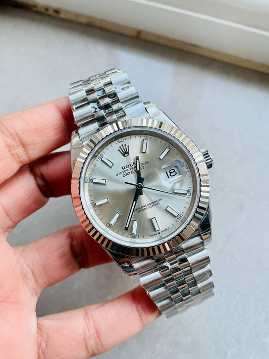 VS Factory 1:1 DateJust 41 SS Best Edition 904L Steel Silver Dial